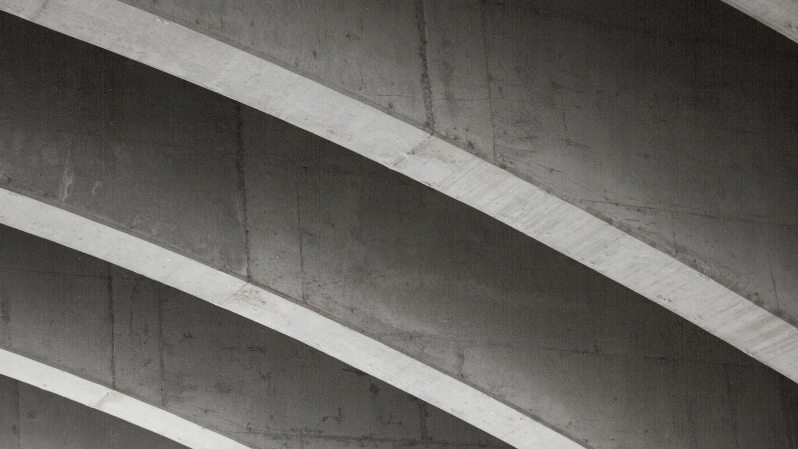 Close-up of a reinforced concrete beam structure.