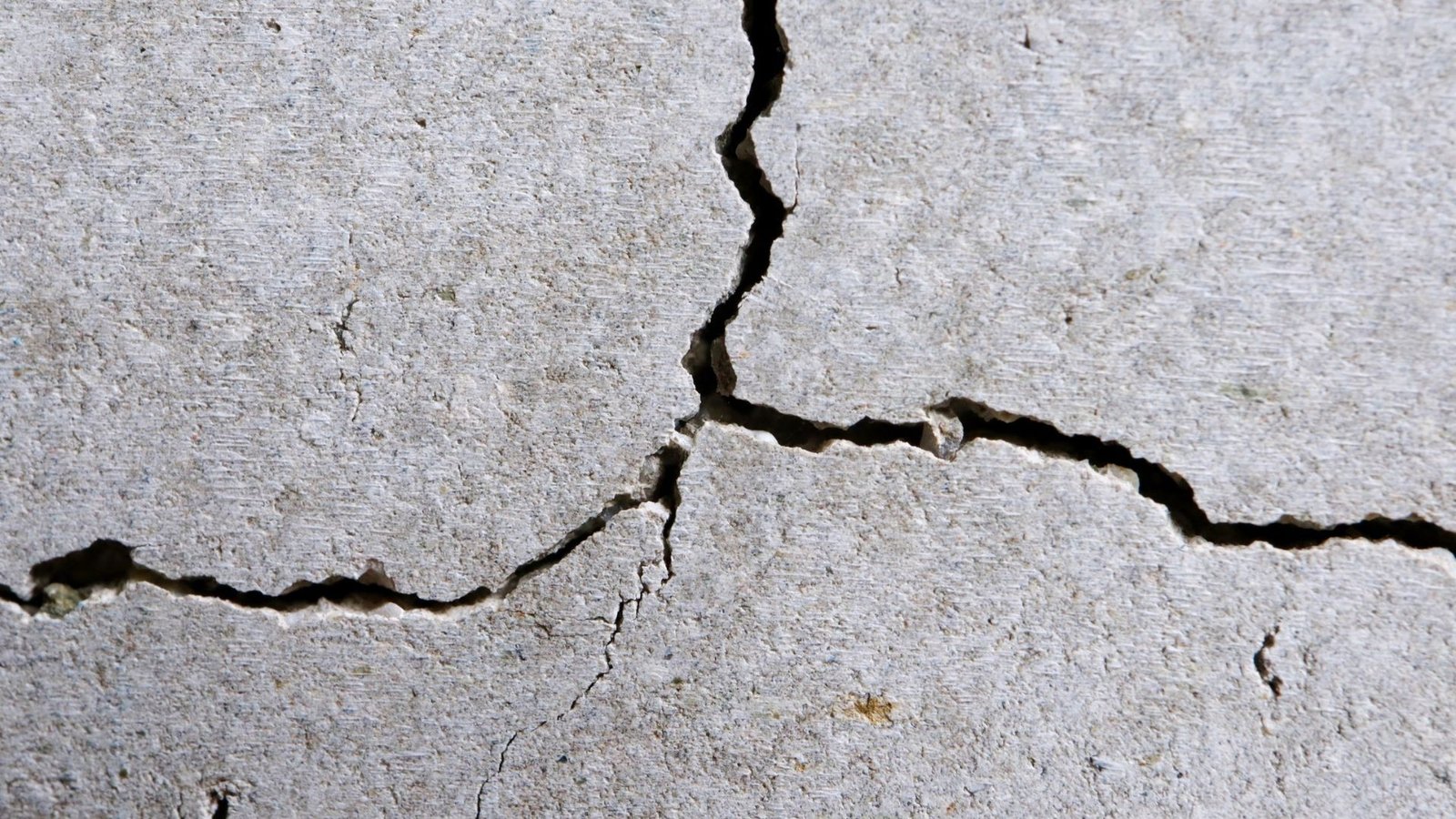 Close-up of a crack in a concrete surface.